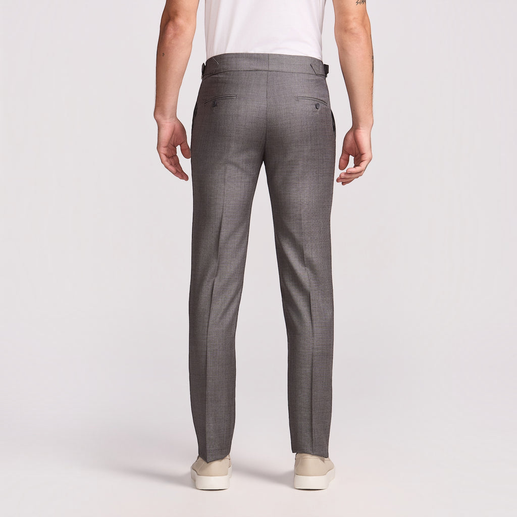 CALÇA ALFAIATARIA AJUSTES LATERAIS CAMBRAIA SUPER 120 - CINZA CLARO