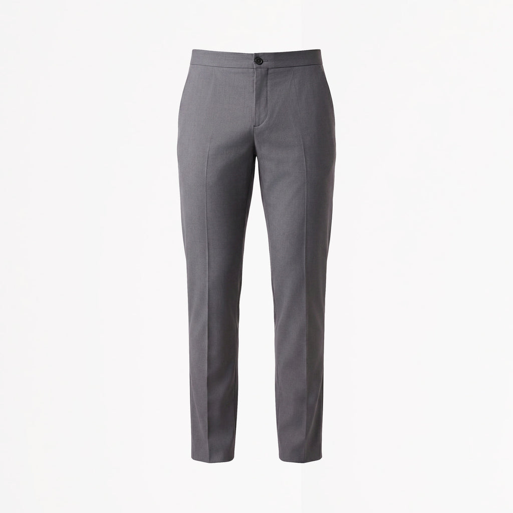 CALCA ALFAIATARIA TELA S120 1 PREGA 1/2 ELASTICO CINZA MESCLA