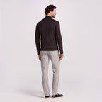 BLUSAO QUARTER ZIP SUEDINE PREMIUM MANGA LONGA PRETO
