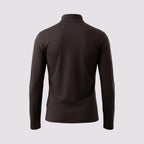 BLUSAO QUARTER ZIP SUEDINE PREMIUM MANGA LONGA PRETO
