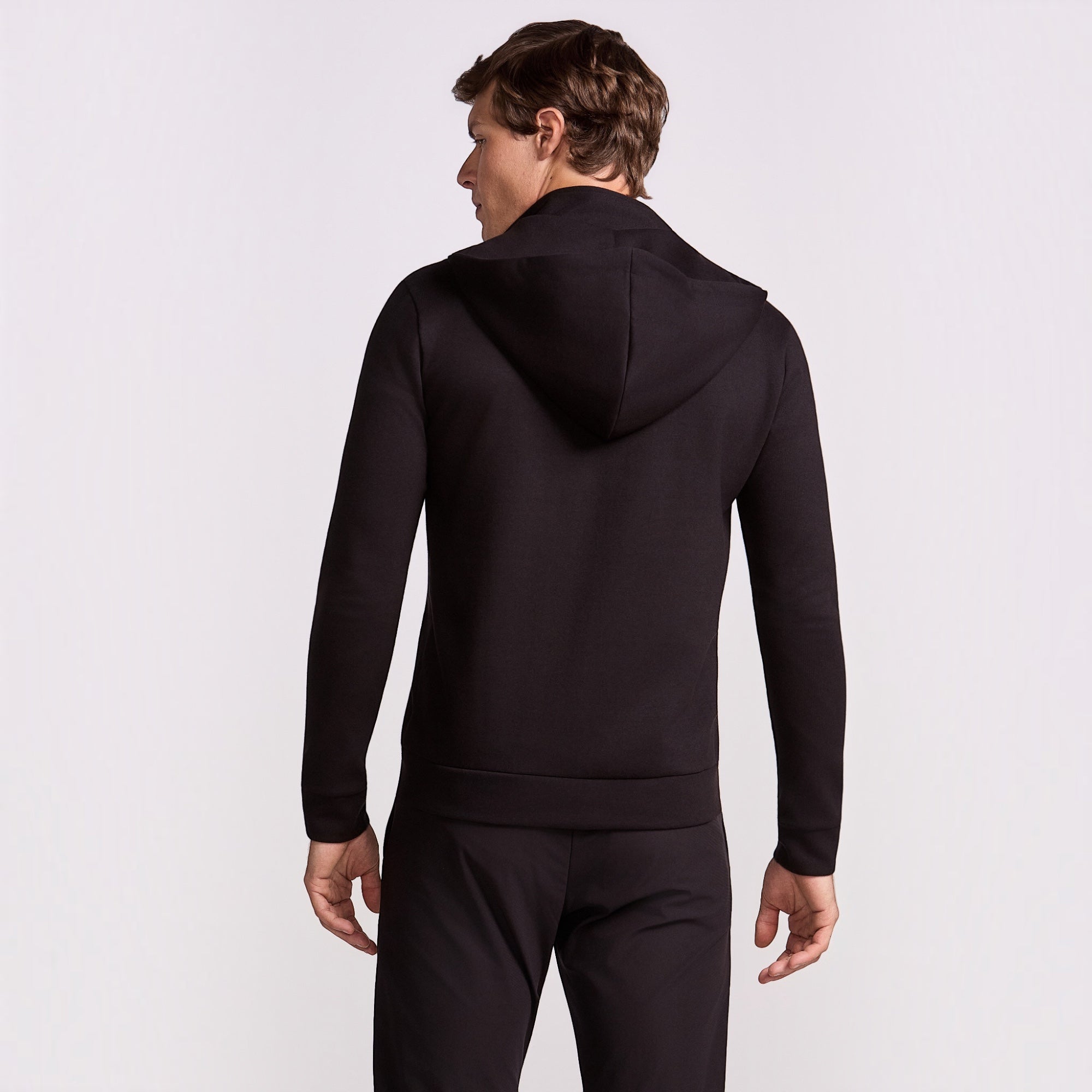 BLUSÃO ZÍPER COM CAPUZ PIMA COTTON - PRETO