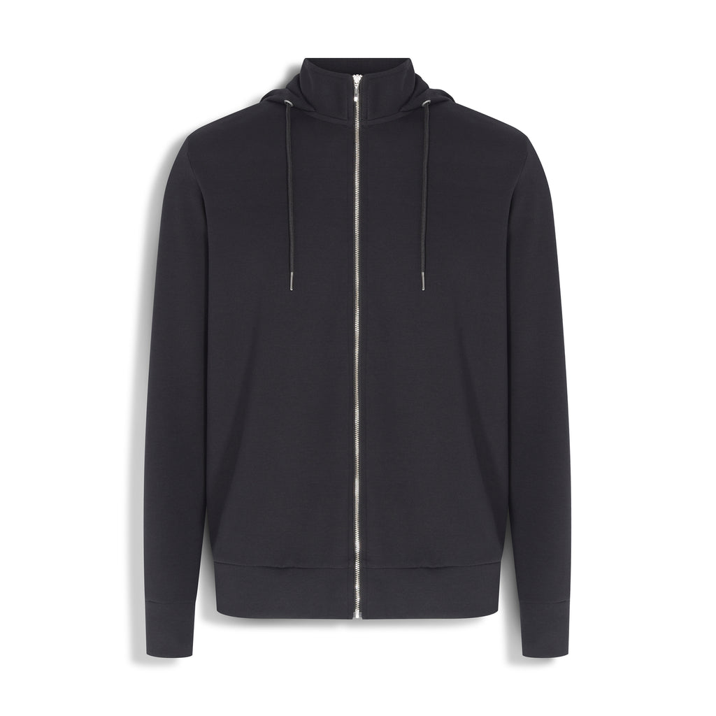 BLUSÃO ZÍPER COM CAPUZ PIMA COTTON - PRETO