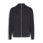 BLUSÃO ZÍPER COM CAPUZ PIMA COTTON - PRETO