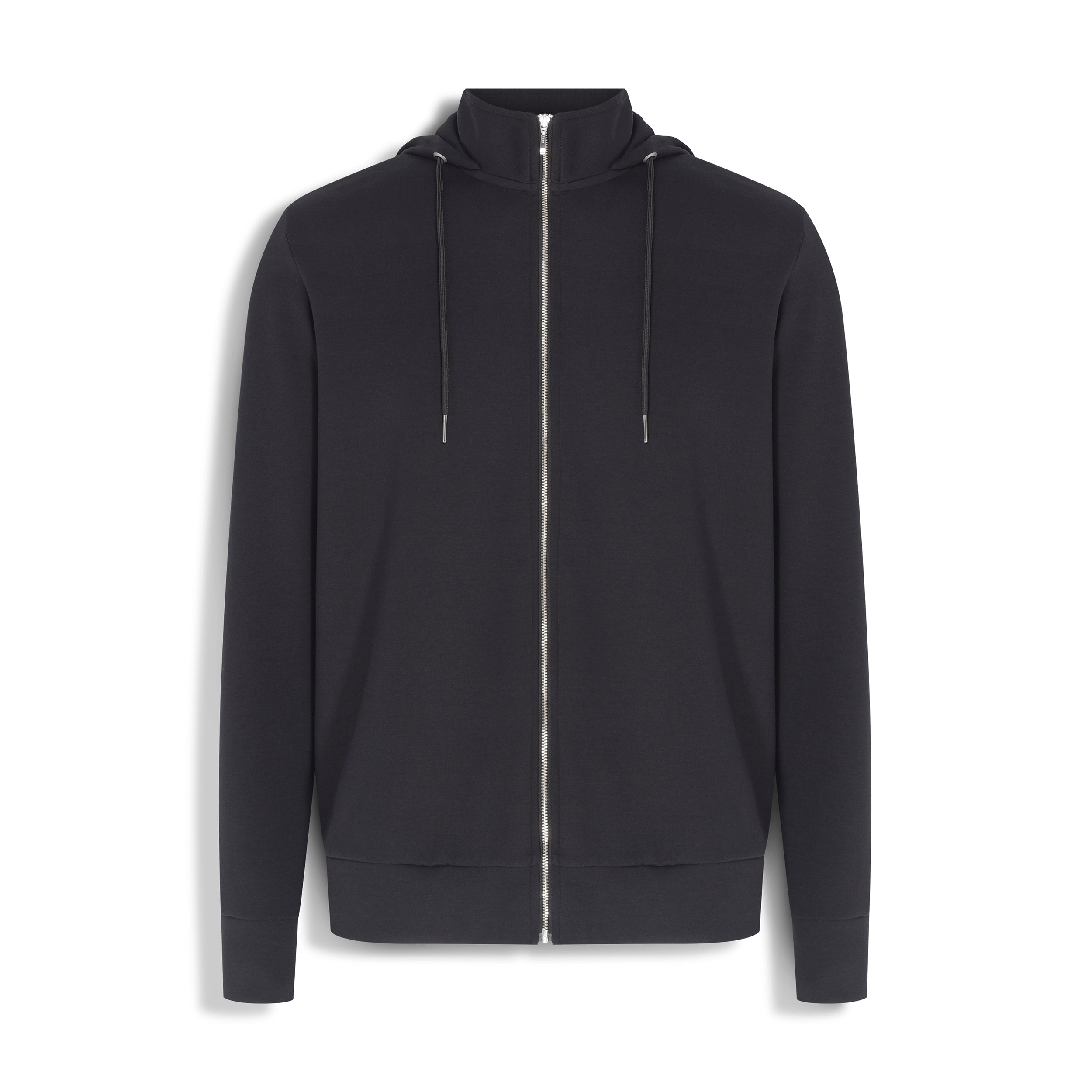 BLUSÃO ZÍPER COM CAPUZ PIMA COTTON - PRETO