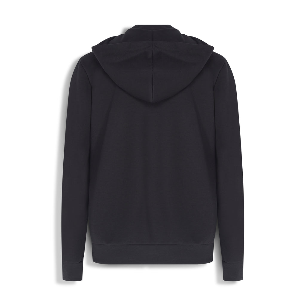 BLUSÃO ZÍPER COM CAPUZ PIMA COTTON - PRETO