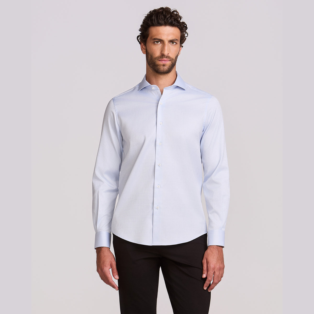 CAMISA PITTI QUADRILLE M/L - AZUL CLARO