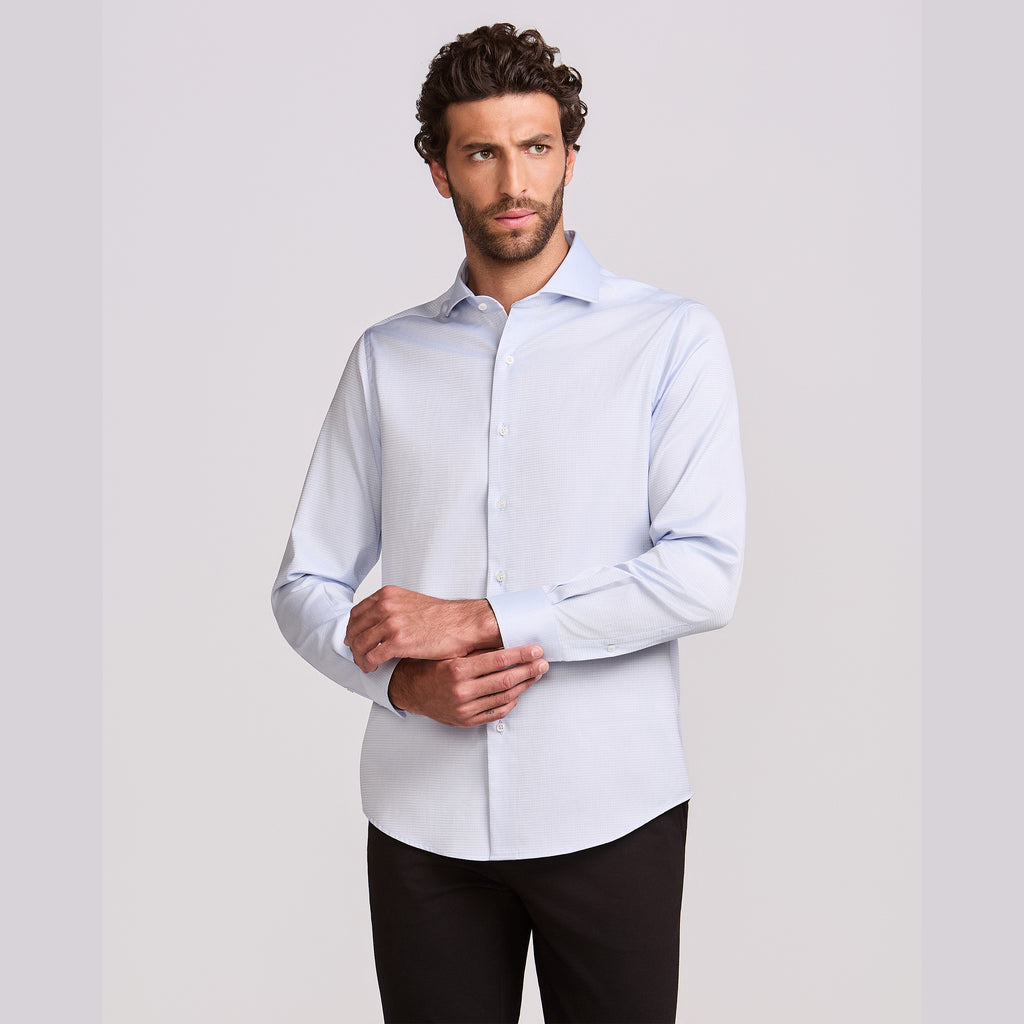 CAMISA PITTI QUADRILLE M/L - AZUL CLARO
