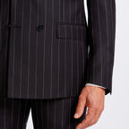 COSTUME SUPER 120 DOUBLE BREASTED FORRADO - RISCA GIZ PRETO