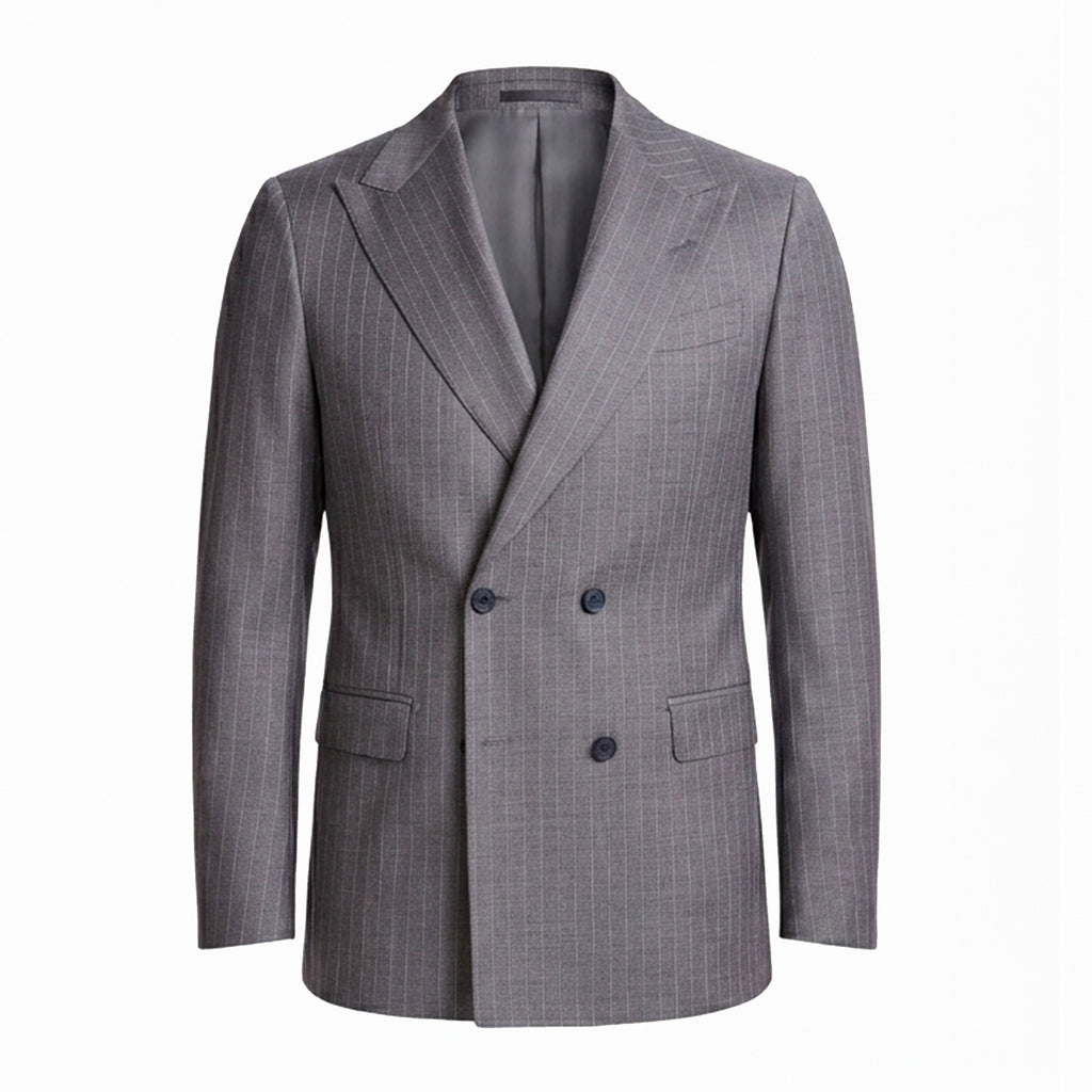 COSTUME SUPER 120 DOUBLE BREASTED FORRADO - RISCA GIZ CINZA