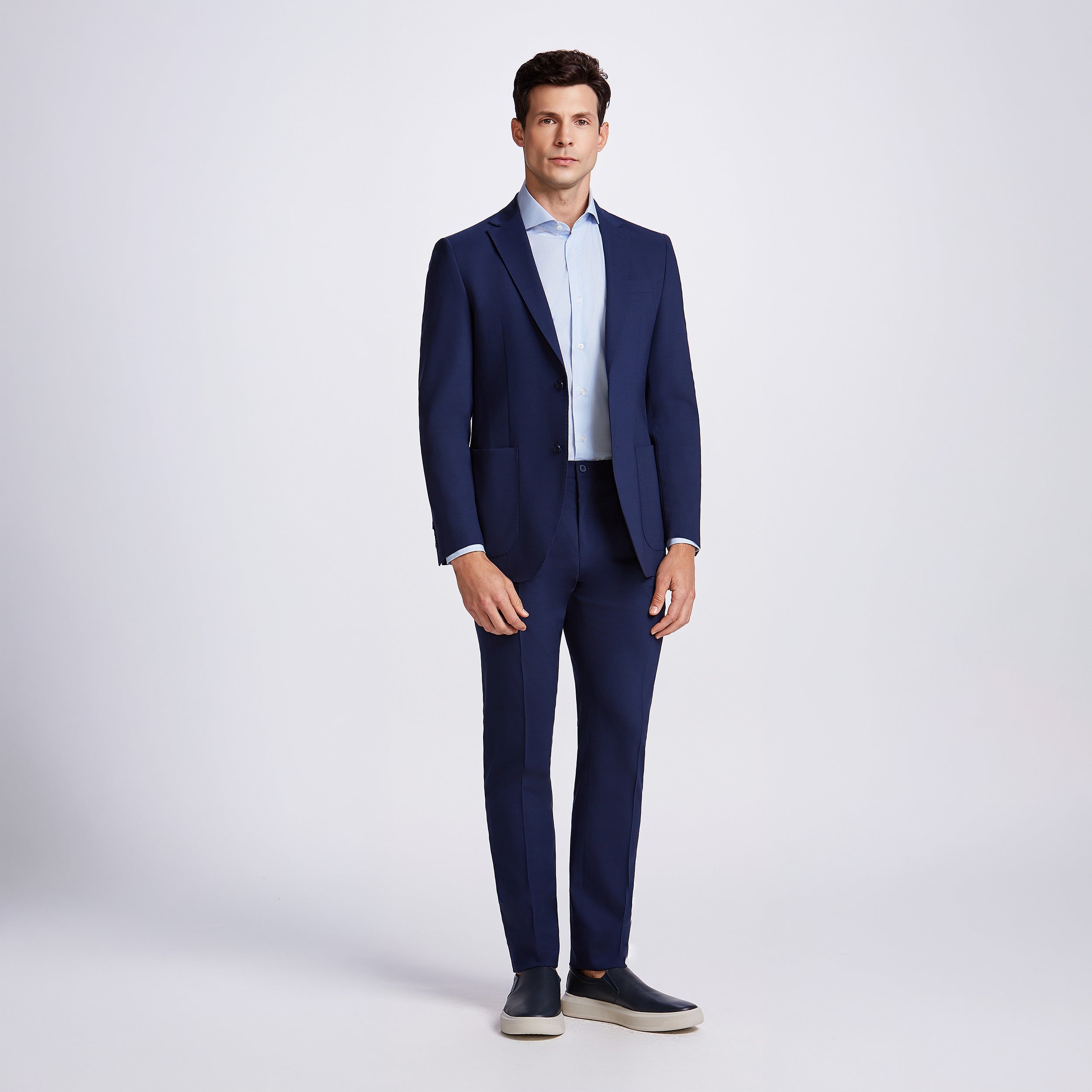 COSTUME SUPER 120 TELA ELASTANO SEM FORRO - AZUL ESCURO