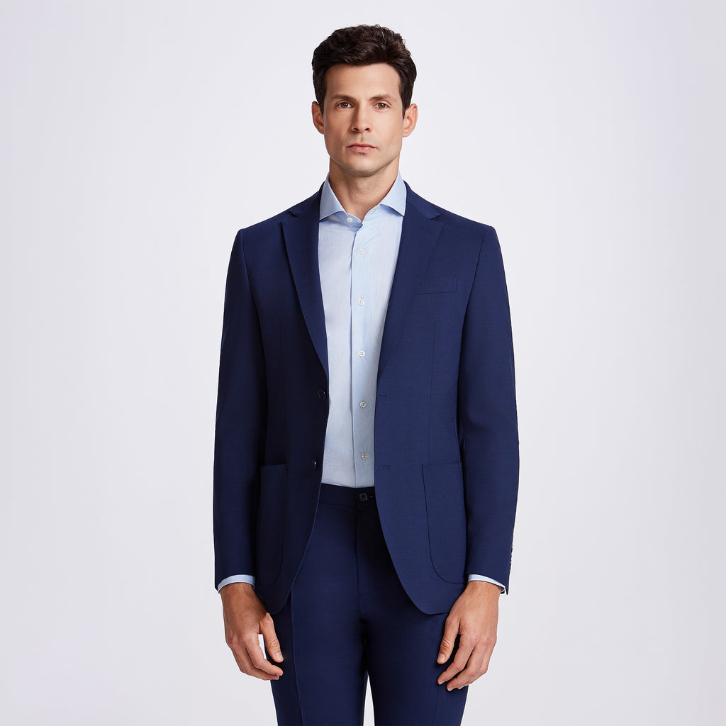 COSTUME SUPER 120 TELA ELASTANO SEM FORRO - AZUL ESCURO