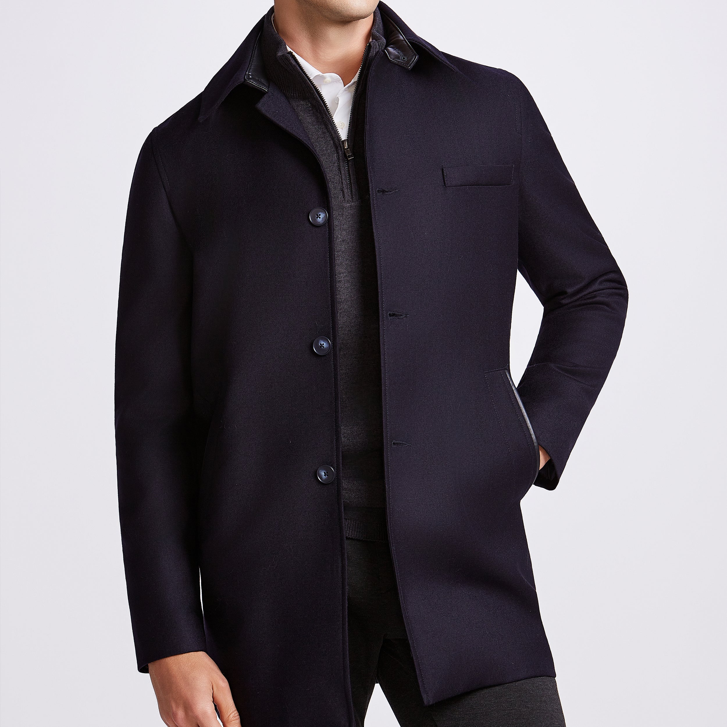 TRENCH COAT CAMURÇA DE LA - MARINHO