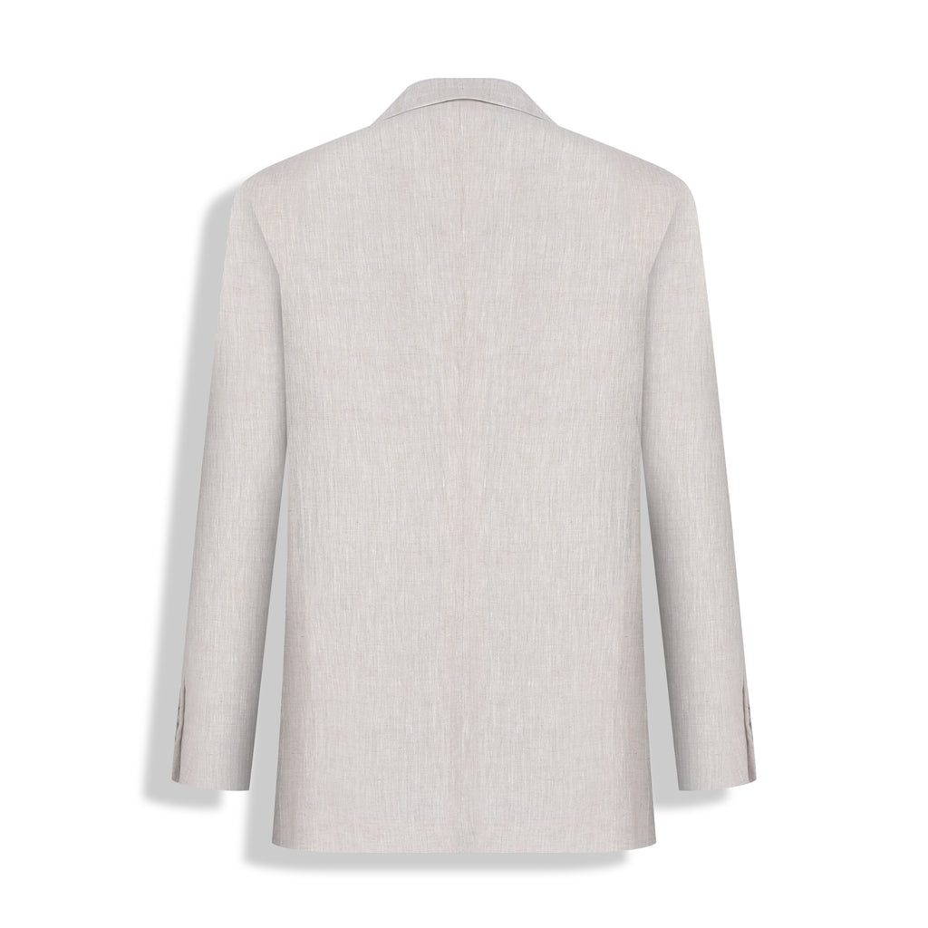 PALETO S/FORRO PURO LINHO - NATURAL