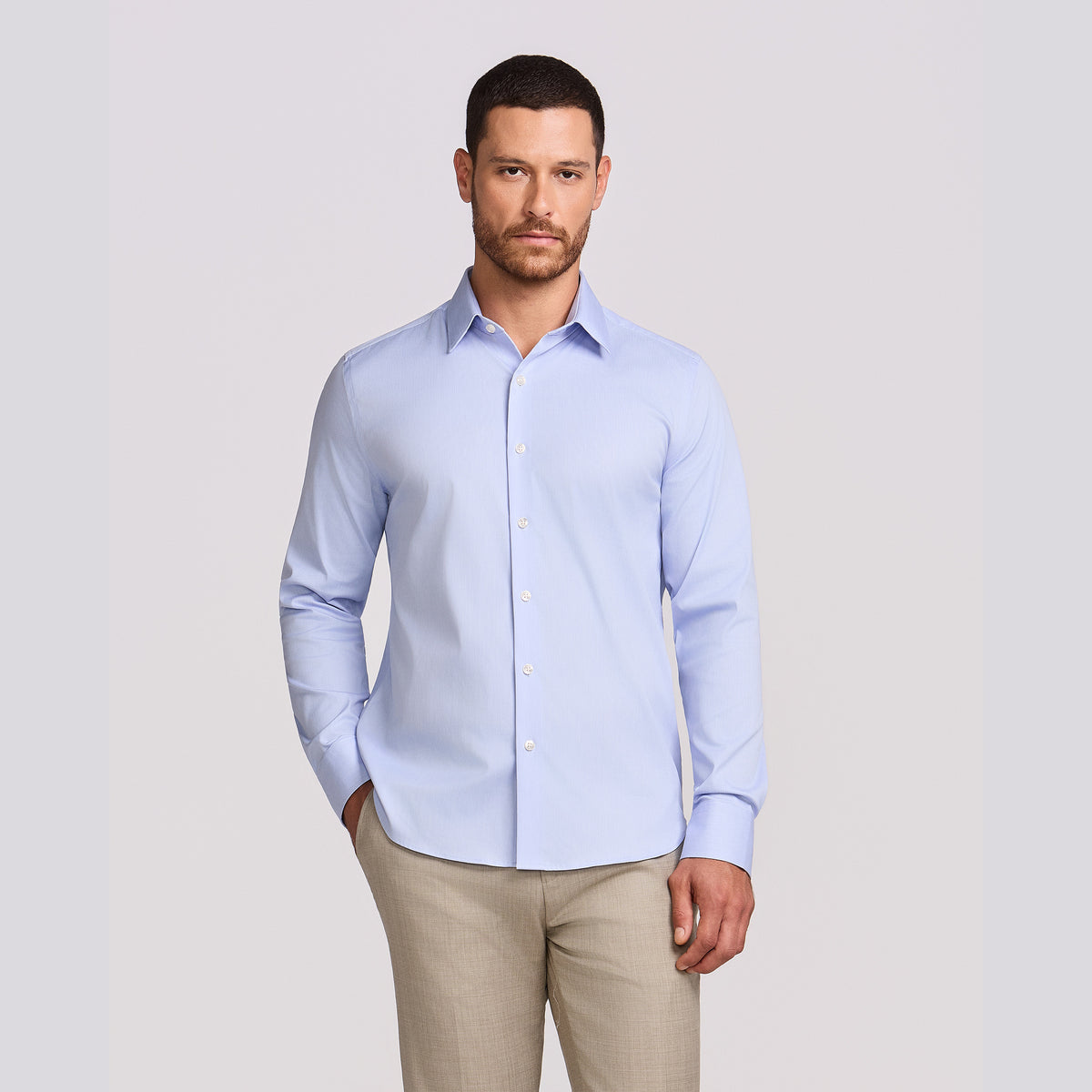 Camisa Soho Algodão Tech Lisa M/L Azul Médio