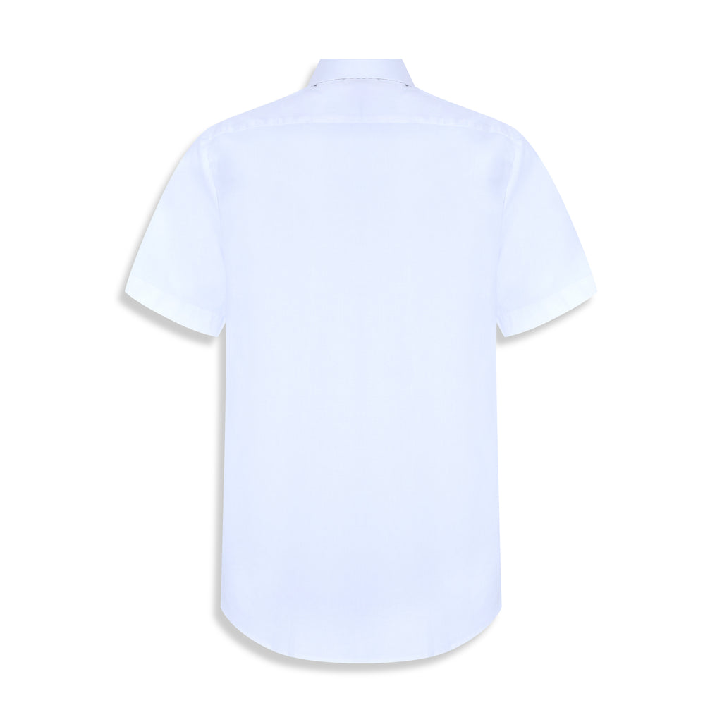 CAMISA M/CURTA ALGODAO ELASTANO OPTICAL WHITE