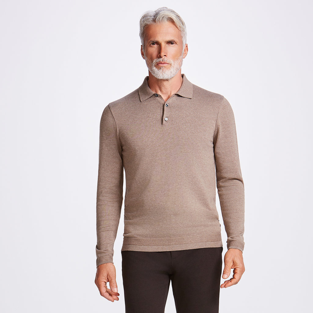 POLO TRICOT M/LONGA - HABANO