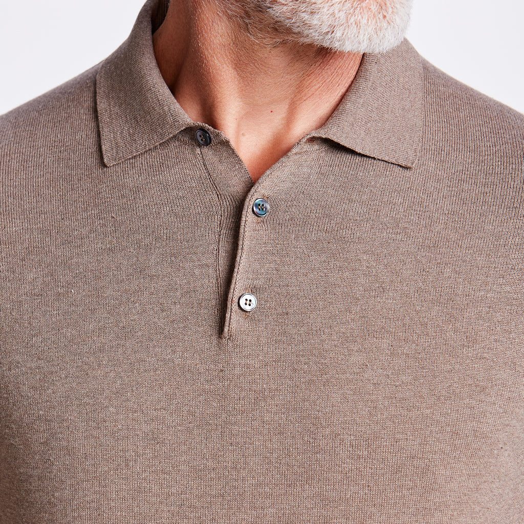 POLO TRICOT M/LONGA - HABANO