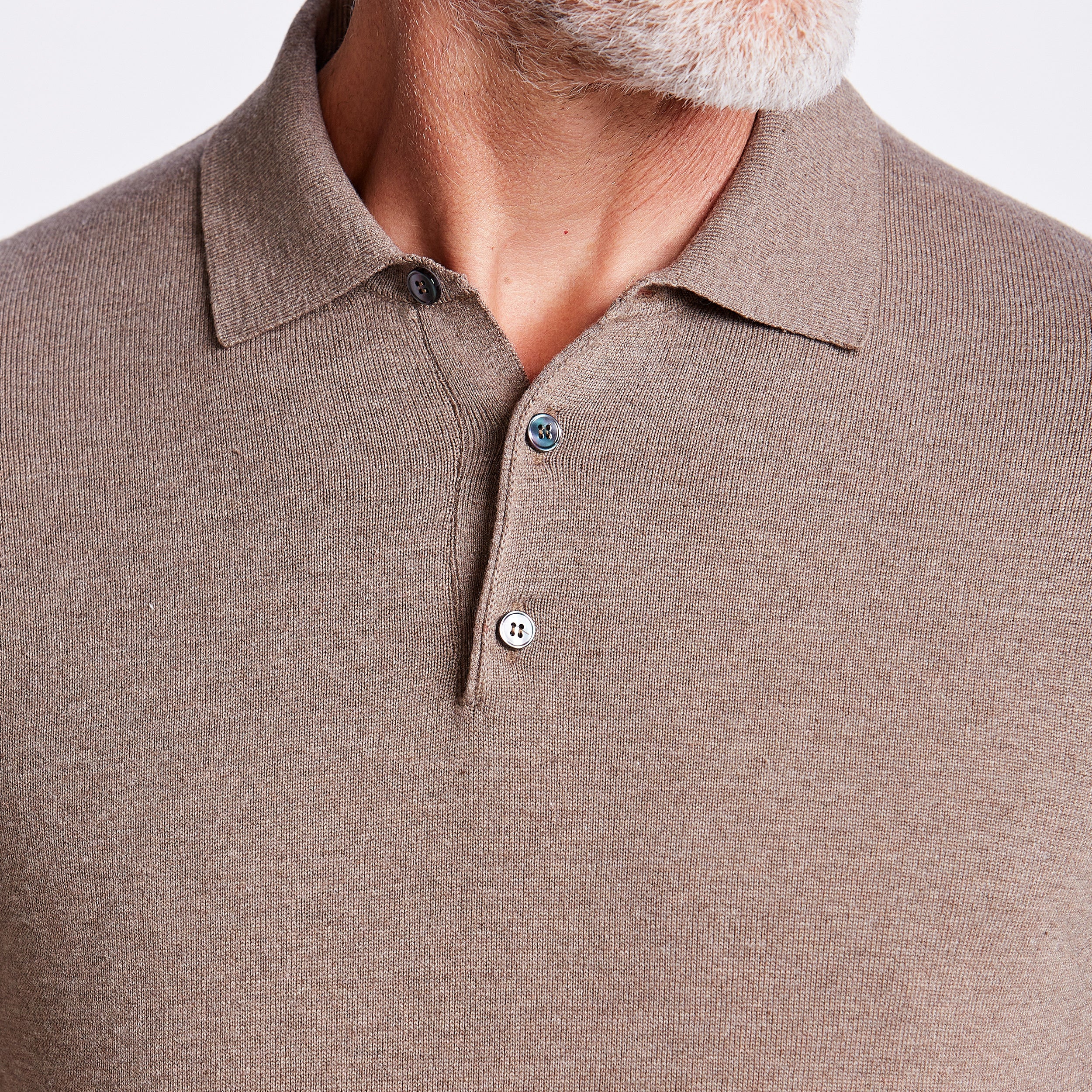 POLO TRICOT M/LONGA - HABANO