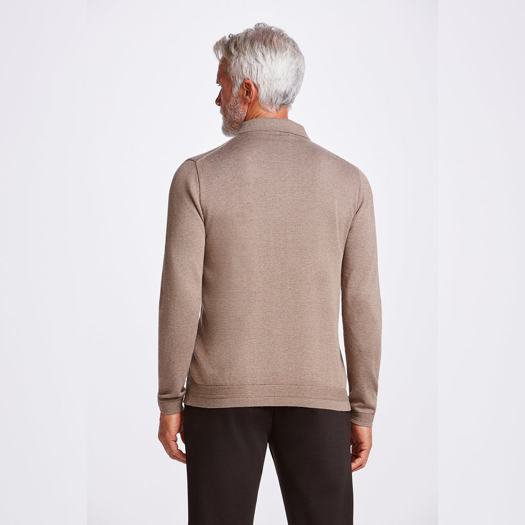 POLO TRICOT M/LONGA - HABANO