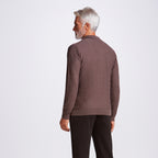 POLO V JACARD TRICOT M/LONGA - M MARROM