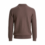 POLO V JACARD TRICOT M/LONGA - M MARROM