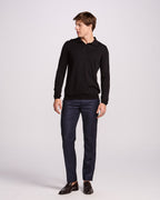 POLO V TRICOT M/LONGA - NEW BLACK