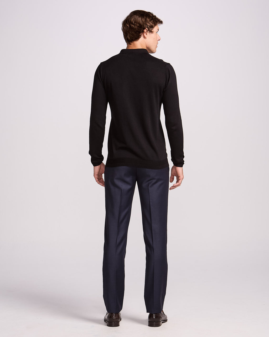 POLO V TRICOT M/LONGA - NEW BLACK