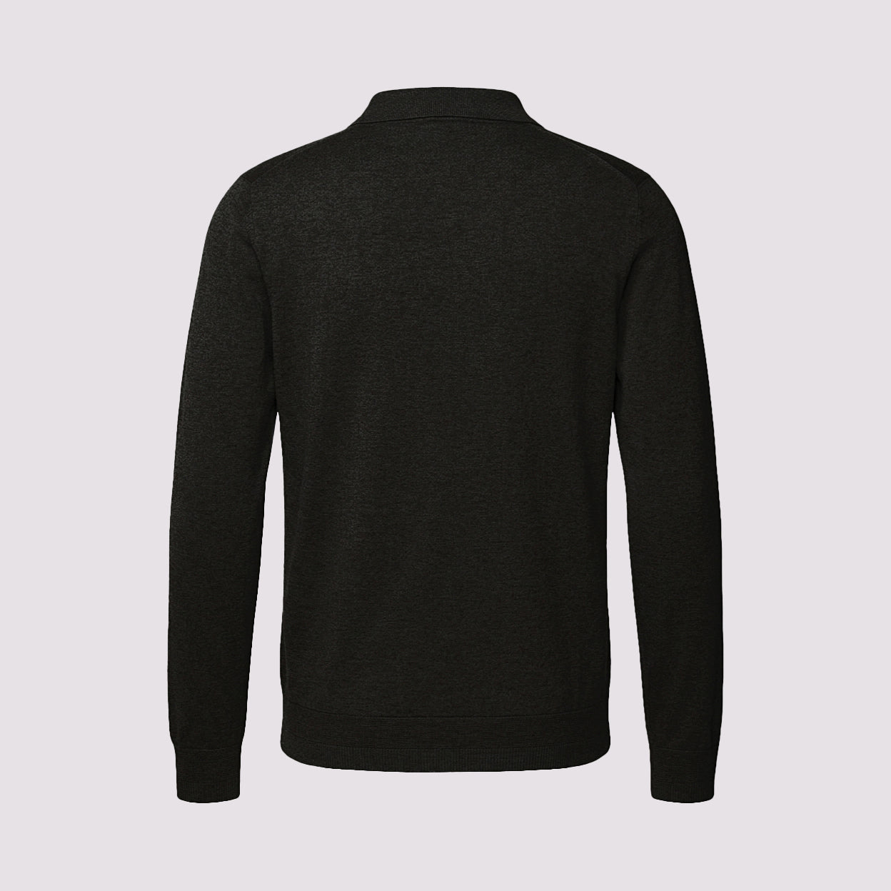 POLO V TRICOT M/LONGA - NEW BLACK