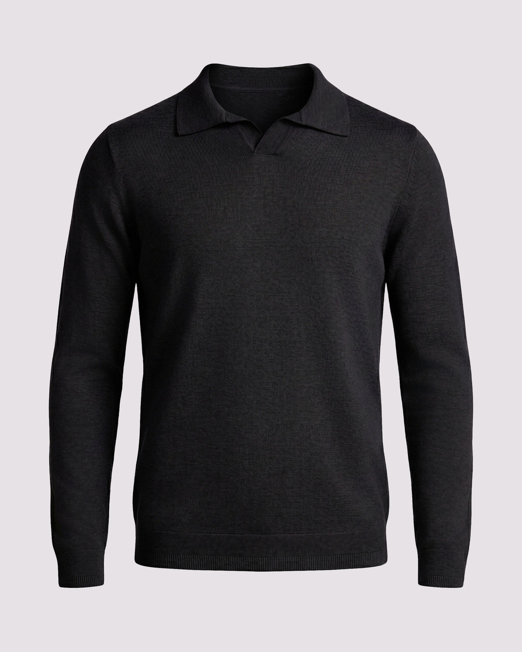 POLO V TRICOT M/LONGA - NEW BLACK