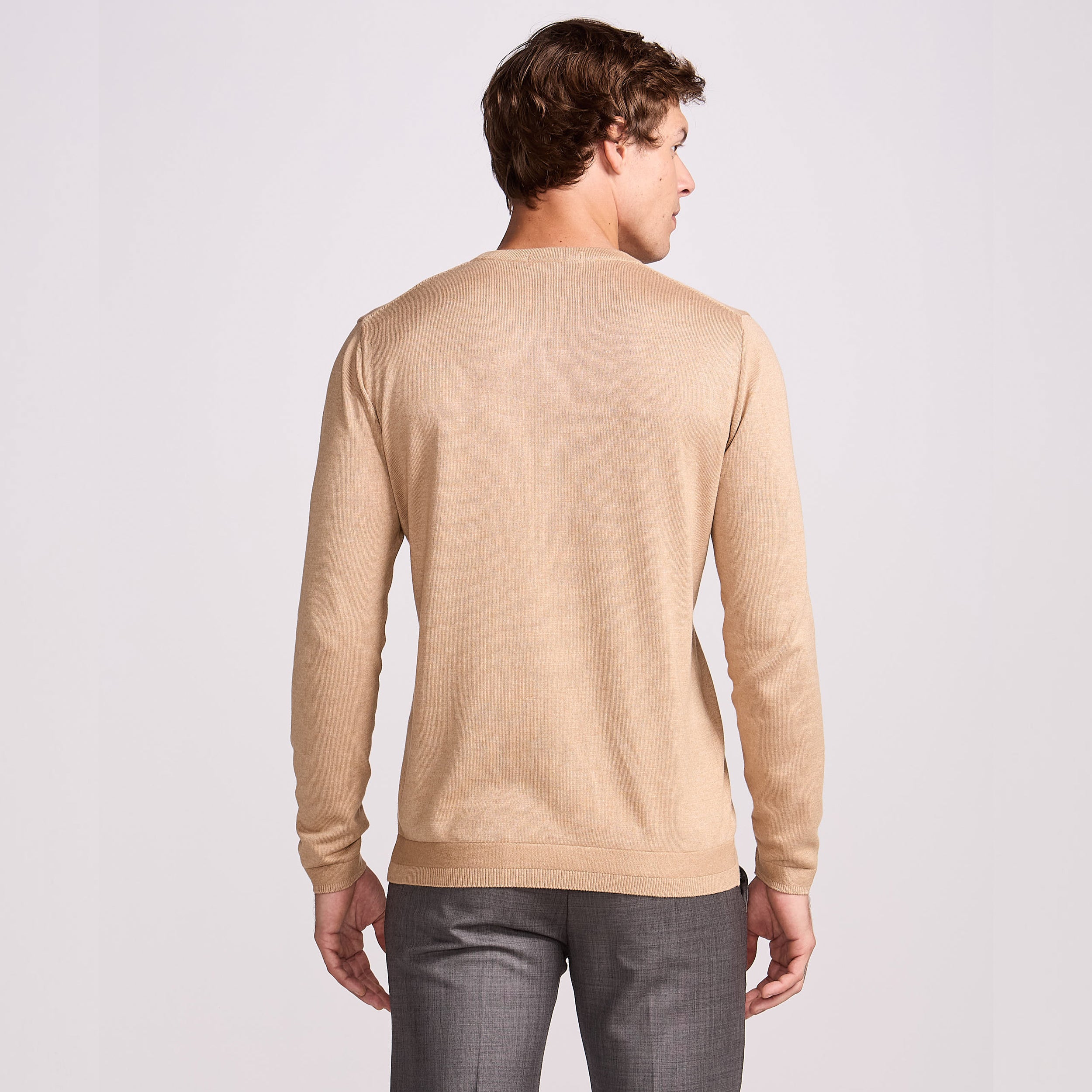 SUETER V TRICOT M/LONGA CAMEL
