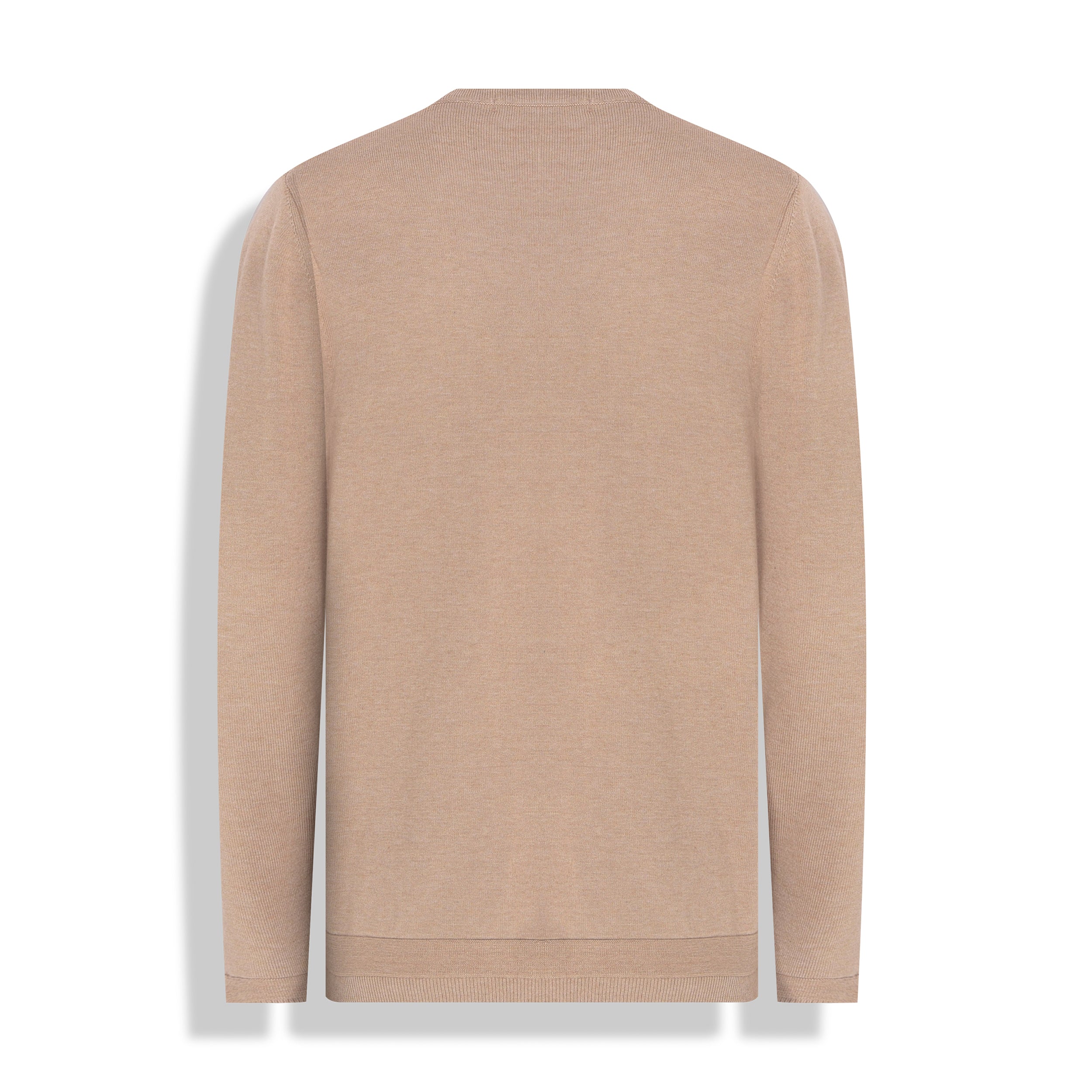 SUETER V TRICOT M/LONGA - CAMEL