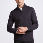 SUETER QUARTER ZIP TRICOT M/LONGA - M BLACK