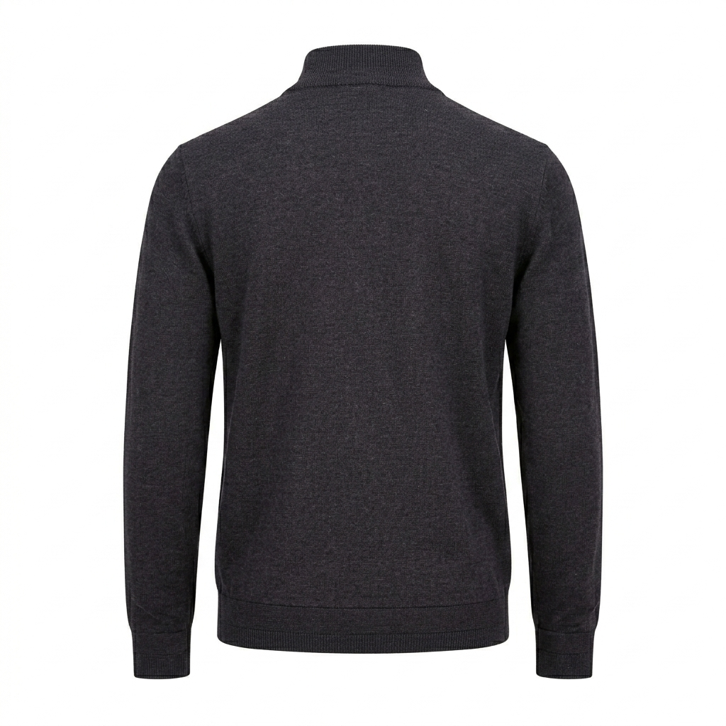 SUETER QUARTER ZIP TRICOT M/LONGA - M BLACK