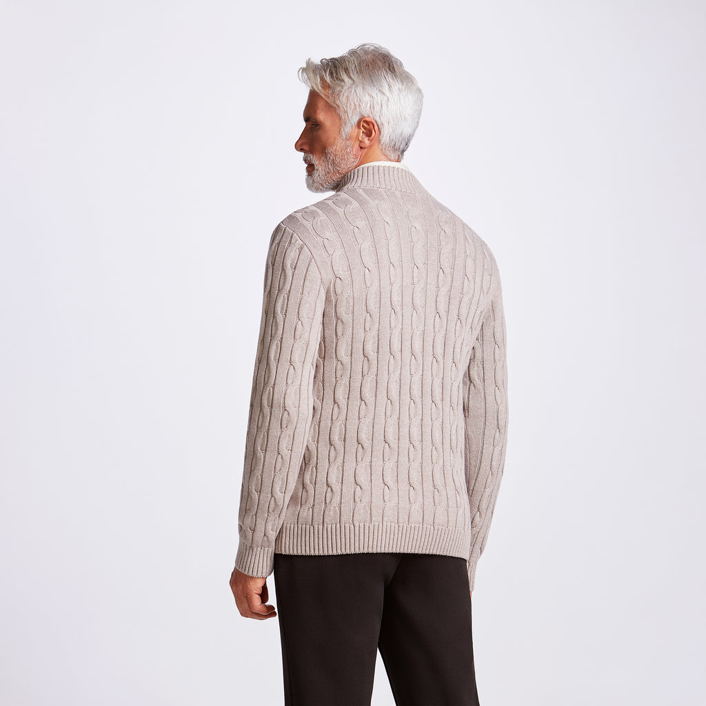 SUETER QUARTER ZIP TRANÇA M/LONGA - M COLOSSO