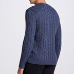 SUETER TRANÇA TRICOT M/LONGA - INDIGO BLUE