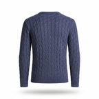 SUETER TRANÇA TRICOT M/LONGA - INDIGO BLUE