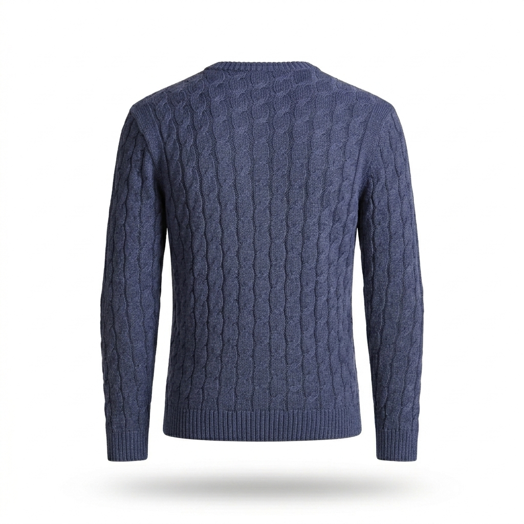 SUETER TRANÇA TRICOT M/LONGA - INDIGO BLUE
