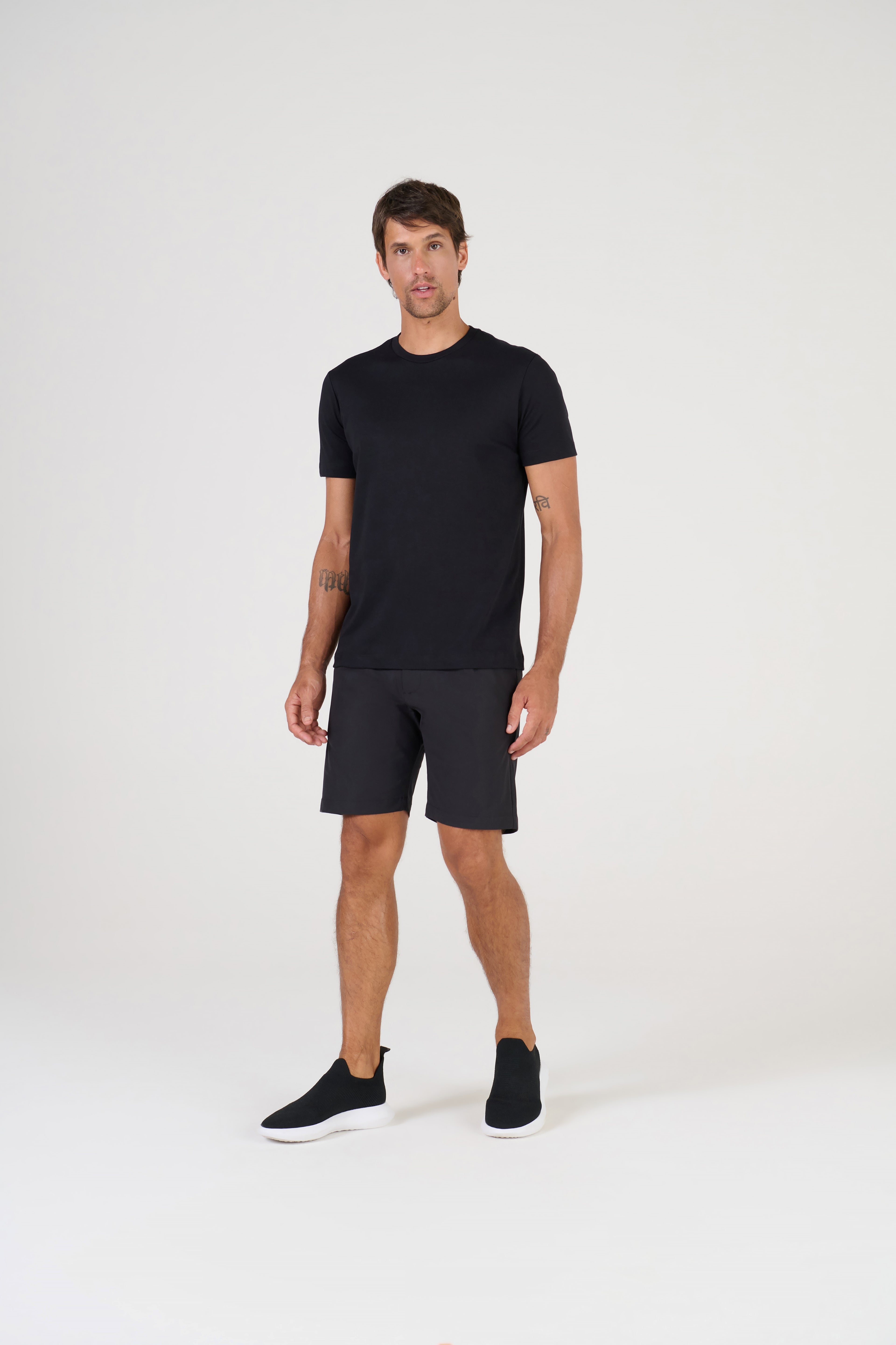 T-SHIRT COTTON  PREMIUM GOLA CARECA M/CURTA PRETO