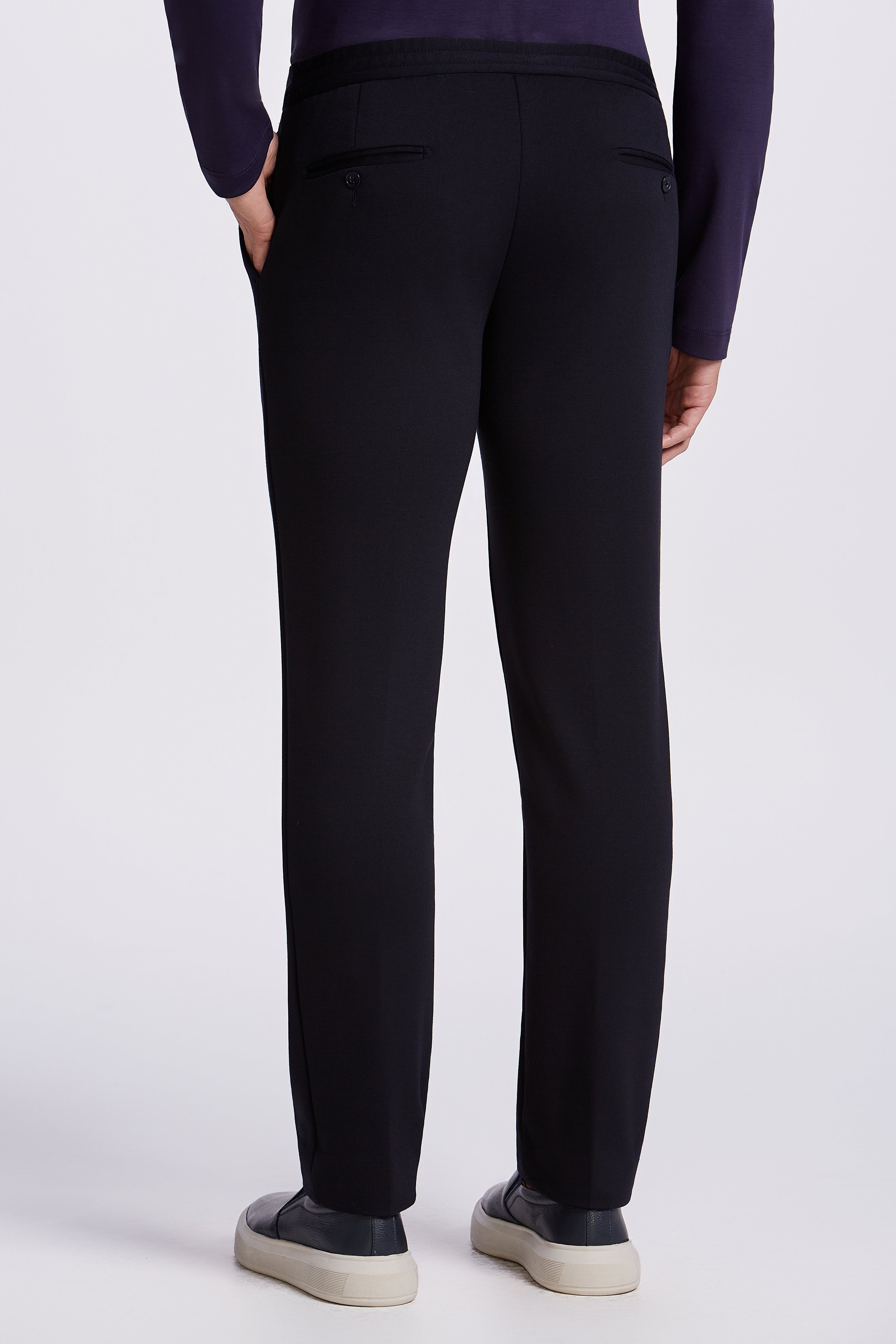 CALCA 1/2 ELASTICO MALHA ITALIANA MARINHO