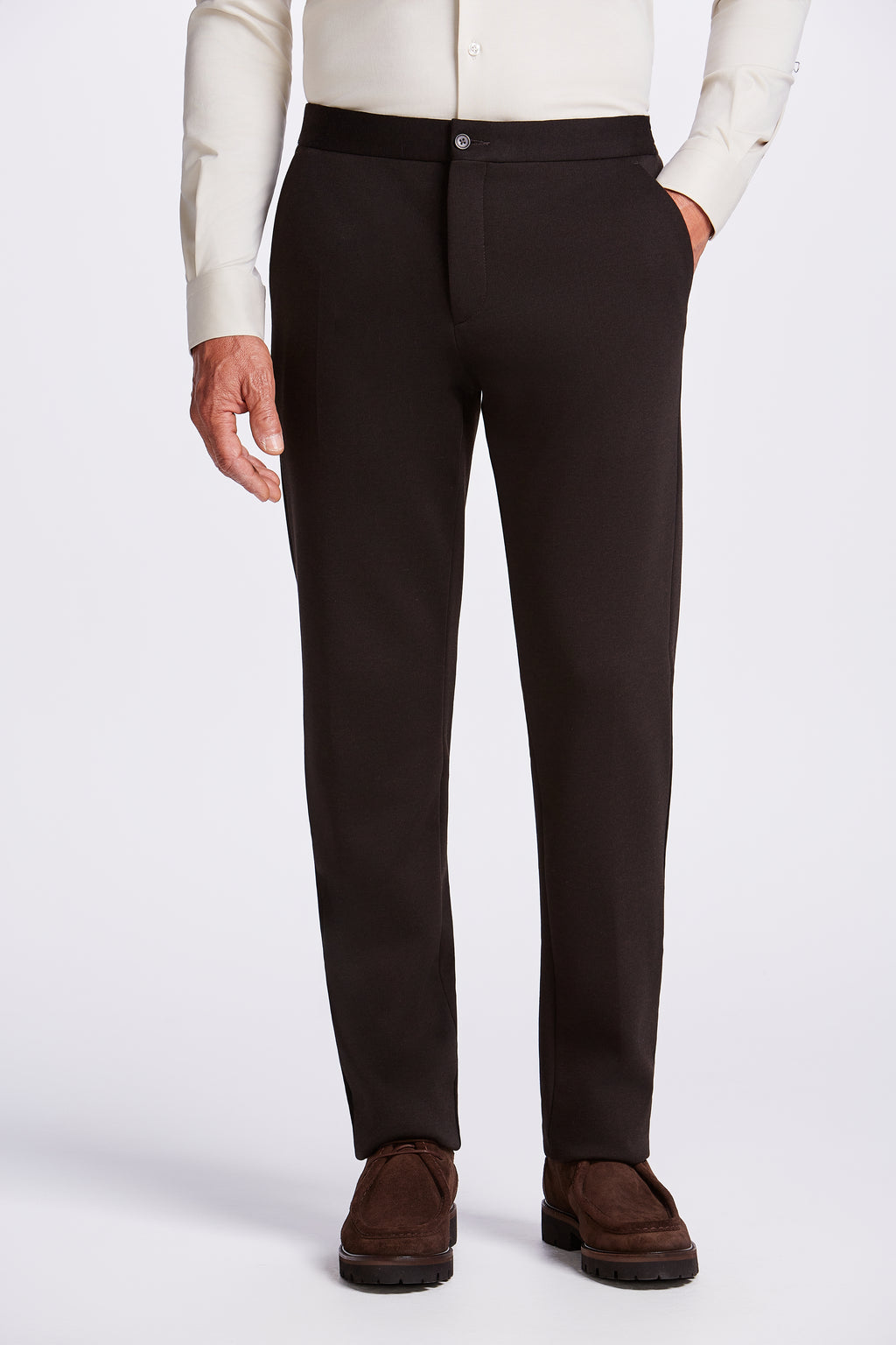 CALCA 1/2 ELASTICO MALHA ITALIANA CAFÉ