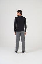 CALÇA 1/2 ELASTICO MALHA ITALIANA CINZA MESCLA