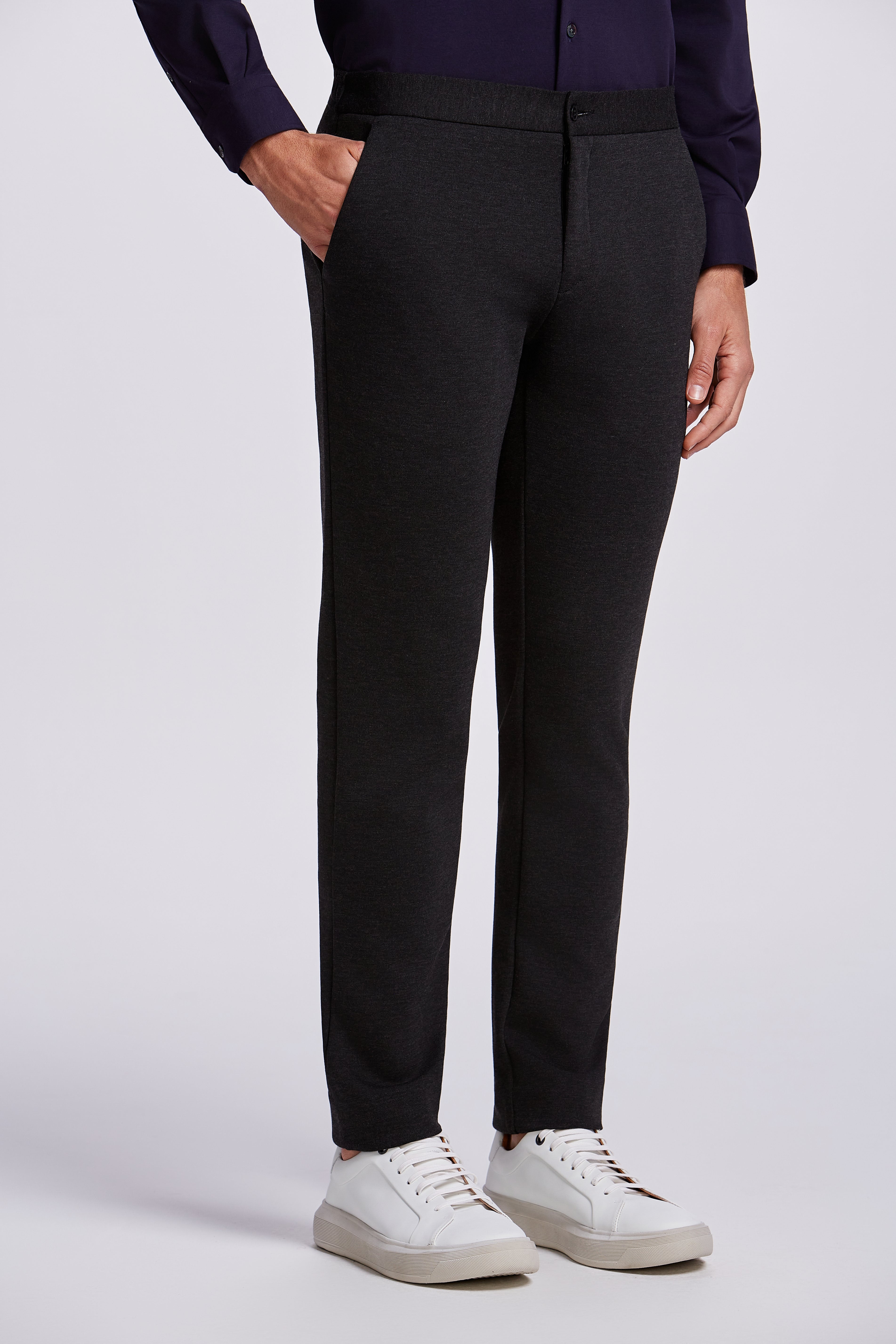 CALCA 1/2 ELASTICO MALHA ITALIANA CHUMBO