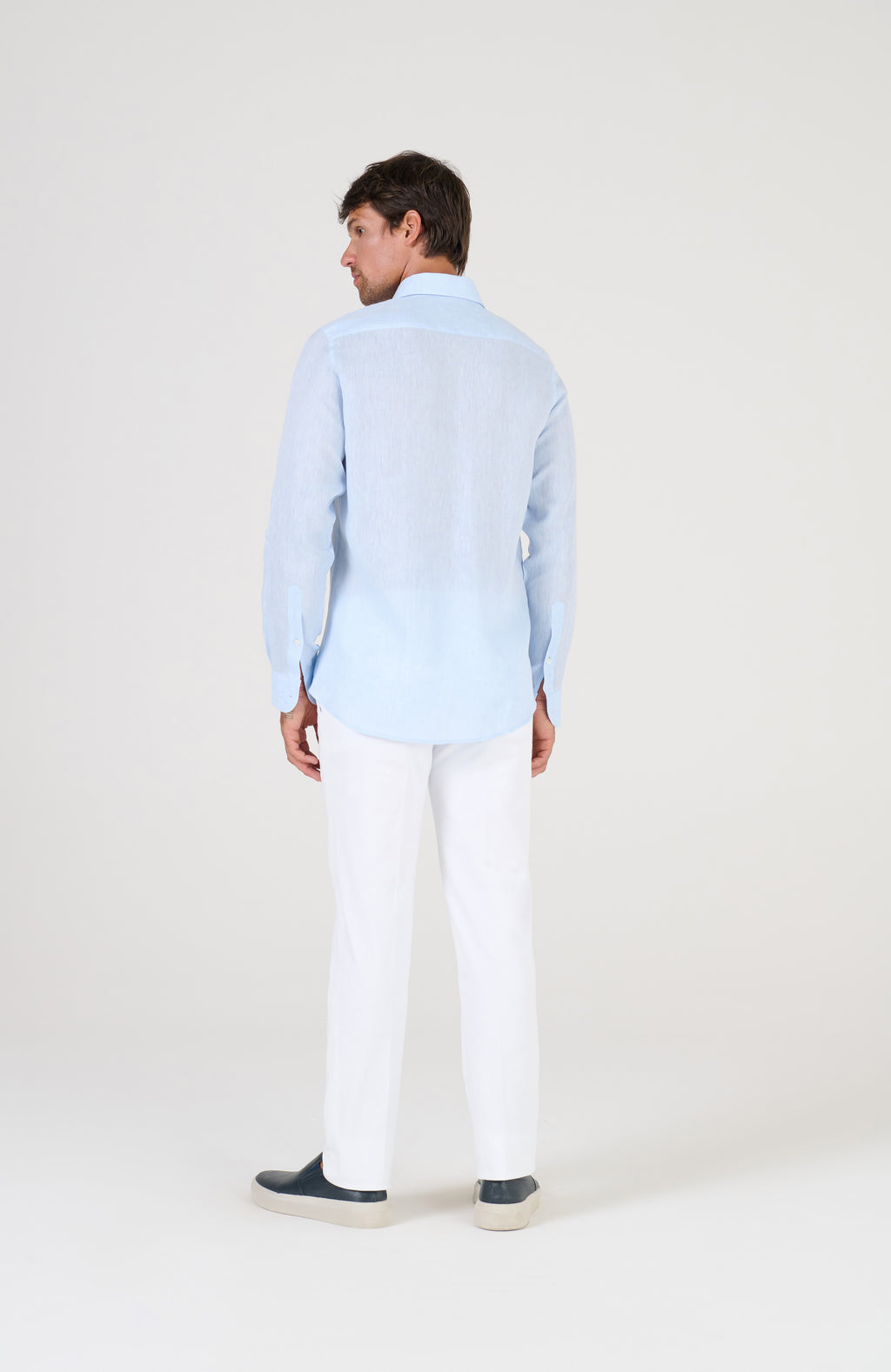 CALCA ALFAIATARIA ALGODAO ELASTANO BRANCO