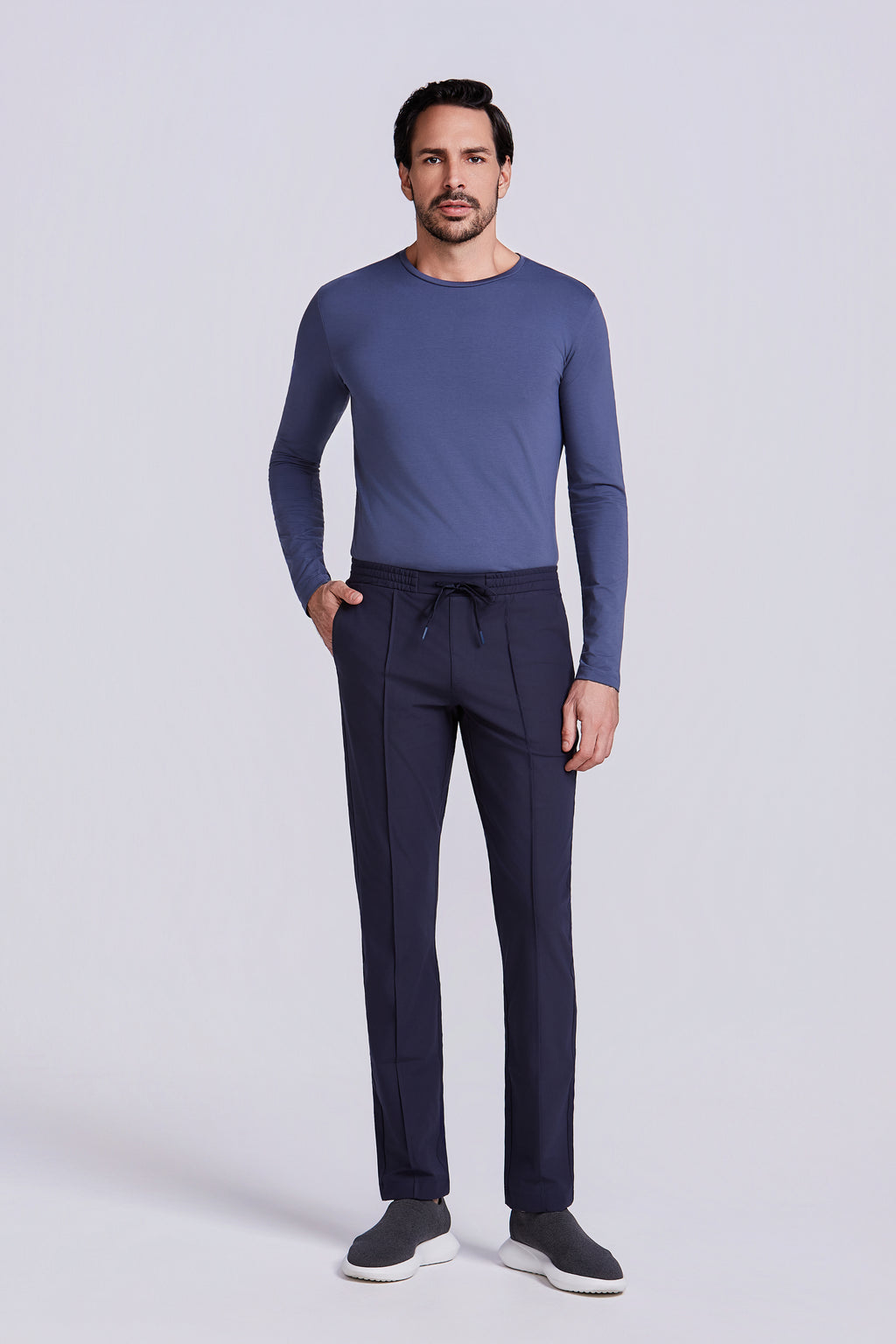 CALCA COM ELASTICO HI TECH MARINHO