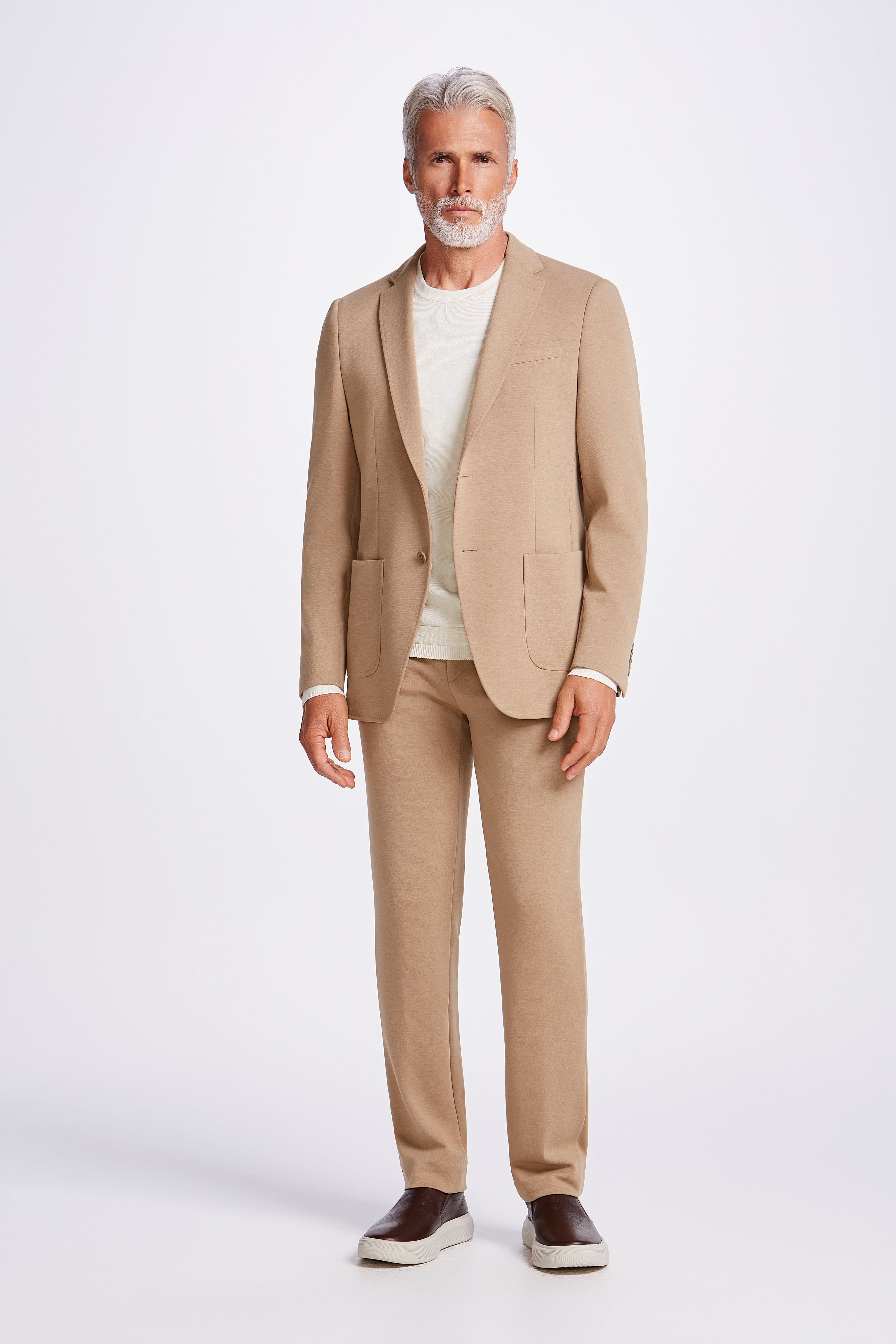 CALCA 1/2 ELASTICO MALHA ITALIANA KAKI