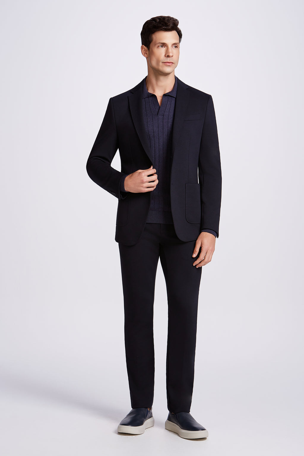 PALETO S/FORRO MALHA ITALIANA MARINHO