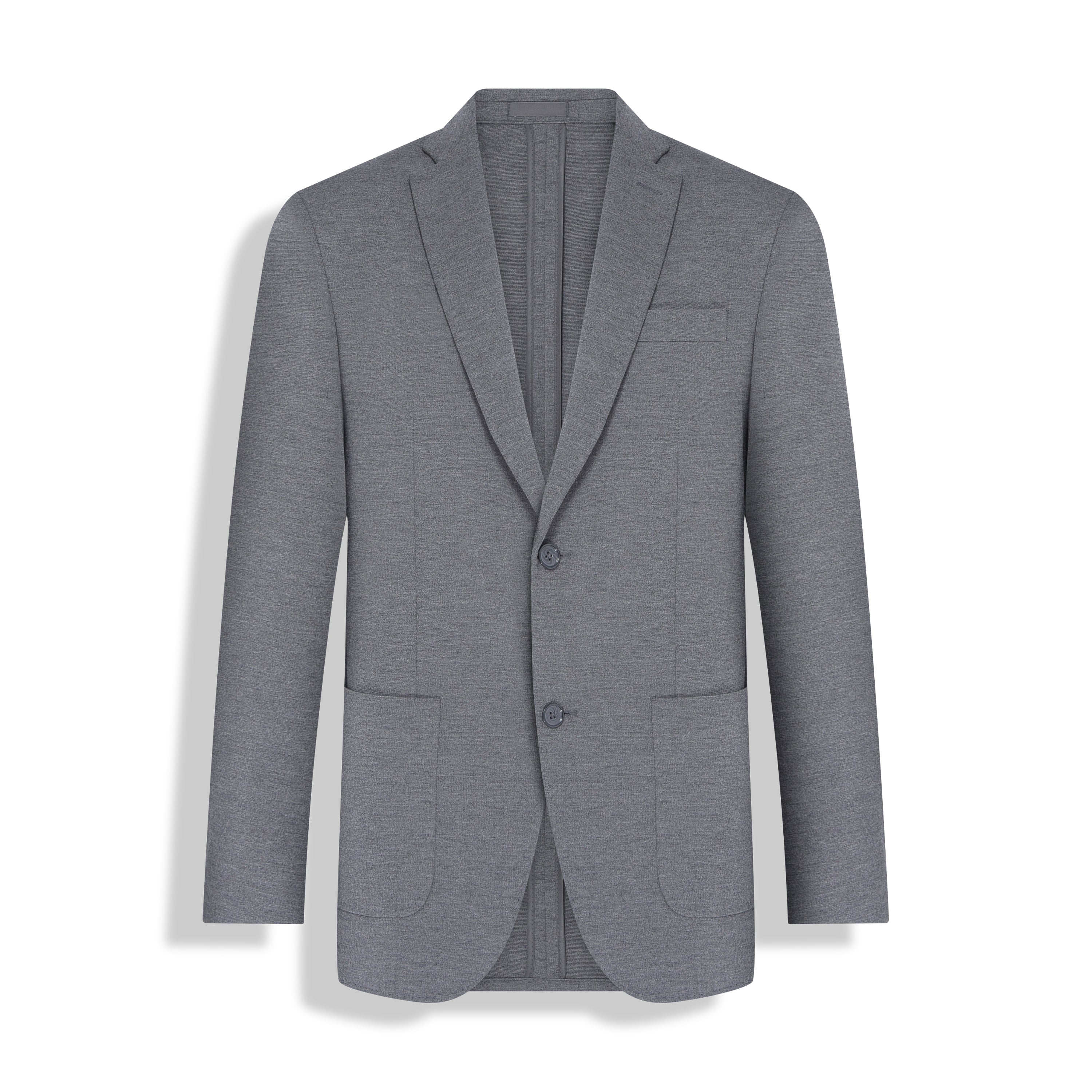 PALETO S/FORRO MALHA ITALIANA CINZA MESCLA