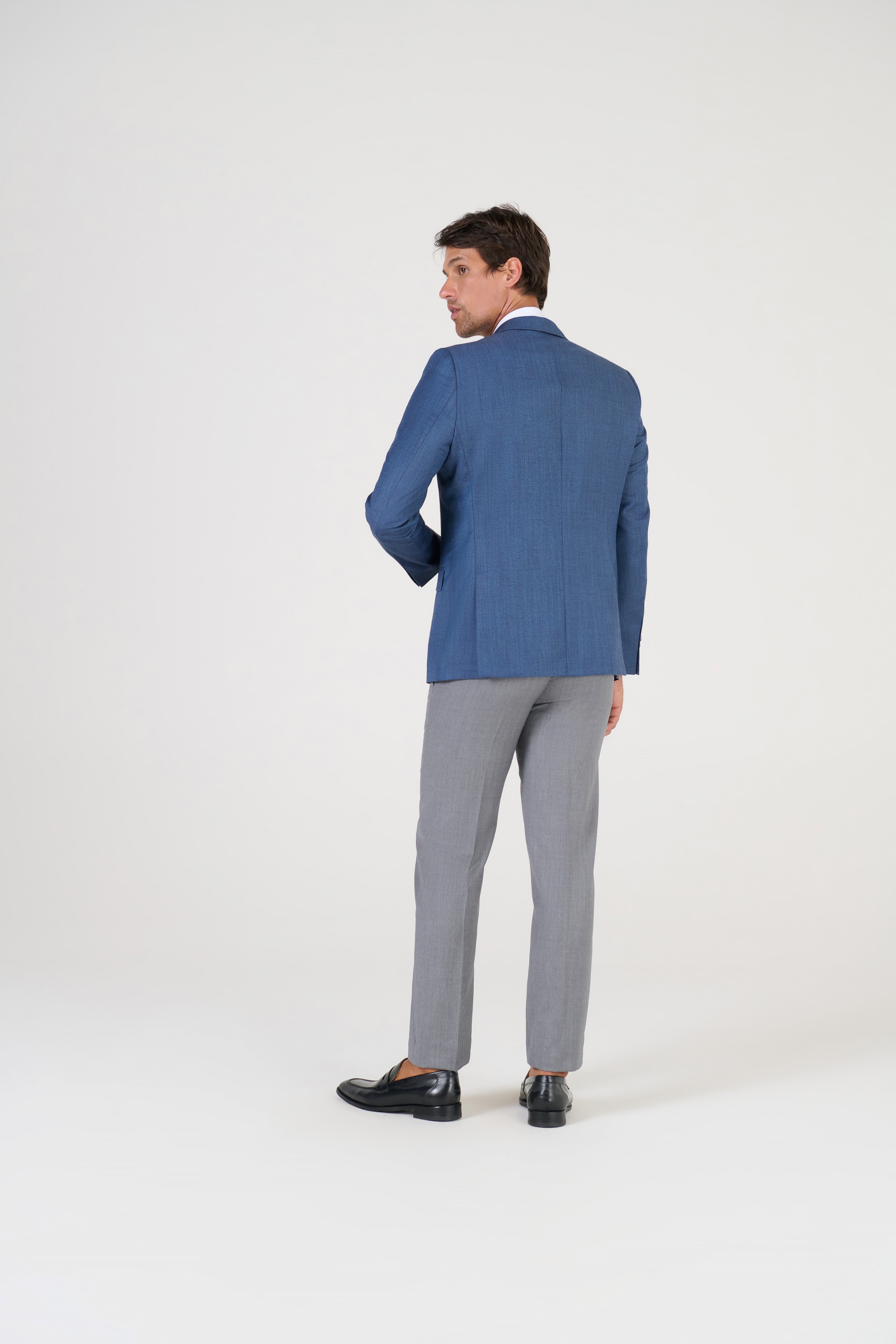 PALETO S/ FORRO PADRONADO S120 AZUL