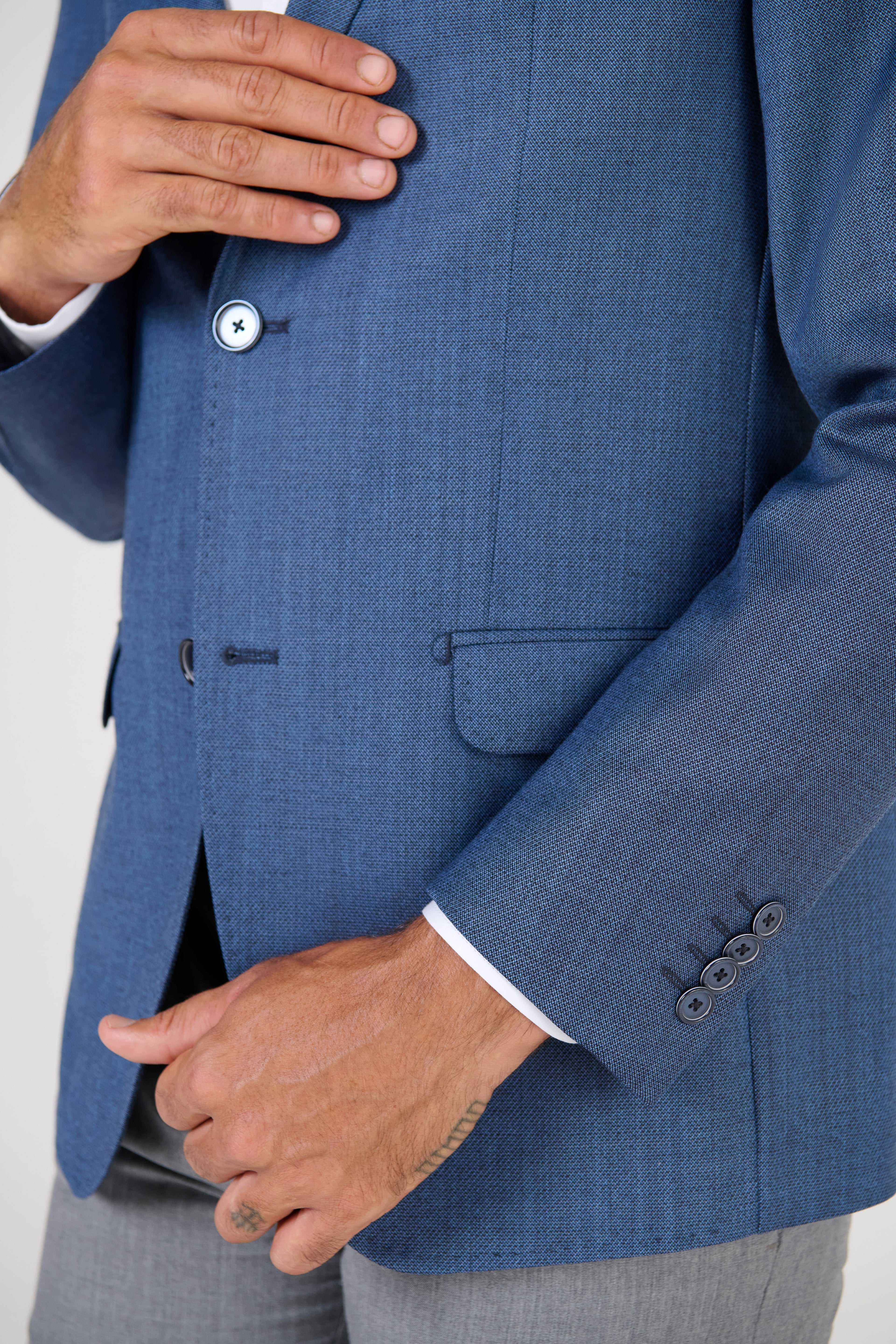 PALETO S/ FORRO PADRONADO S120 AZUL