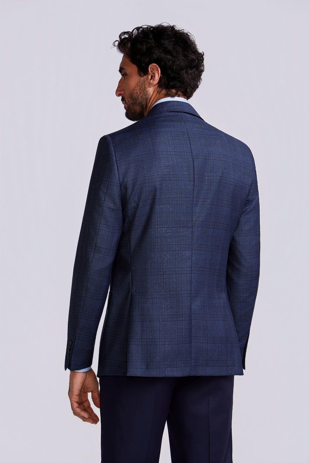 PALETO S/ FORRO PADRONADO S120 AZUL XADREZ